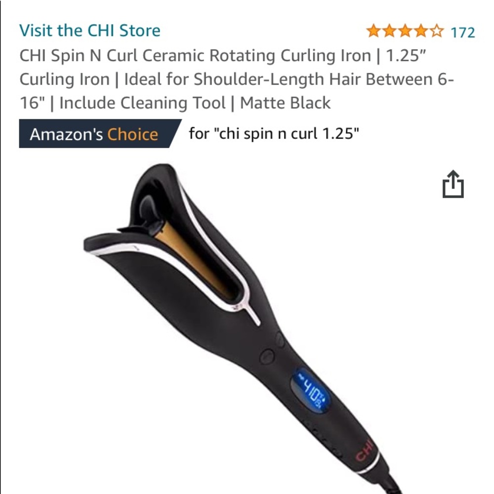Chi spin and curl iron